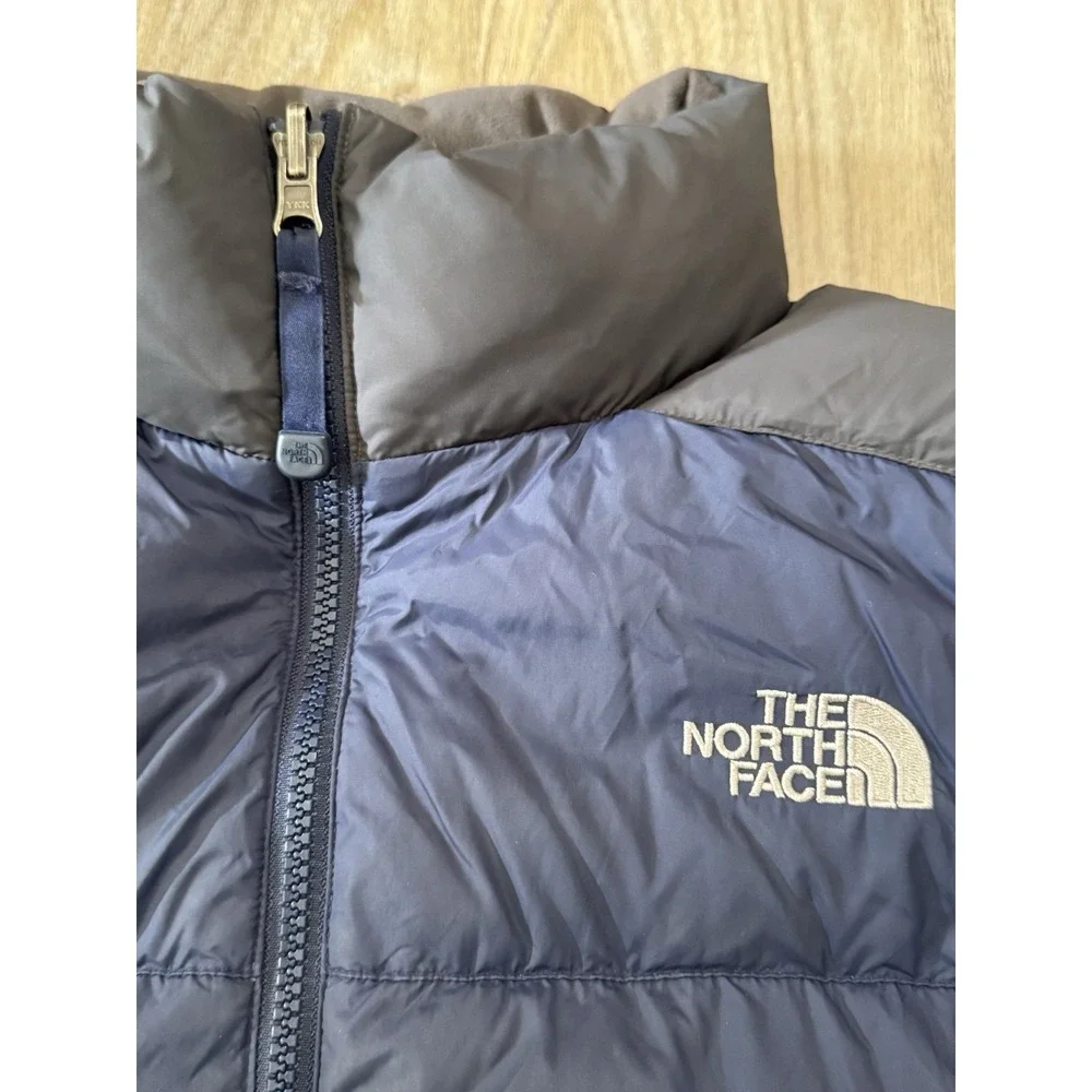 The‎ NORTH FACE Retro Nupste 550 Down Hooded Puffer Jacket Large Summit Blue